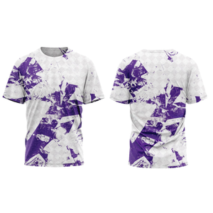 เสื้อยืดกีฬาผู้ชายลายกราฟิกแบบซับลิเมชั่น แห้งเร็ว ผลิตจากโพลีเอสเตอร์ เหมาะสำหรับวิ่ง ฟิตเนส ออกกำลังกาย และการฝึกซ้อม - Product Image 2