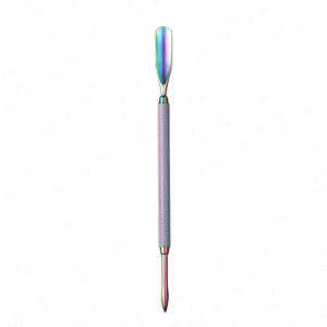 Pousse-cuticules double extrémité en acier inoxydable Zullo Industries, 1 pièce, outil professionnel pour retirer les cuticules, manucure, pédicure - Product Image 2