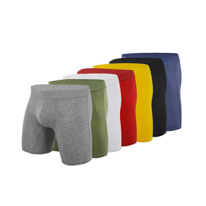 High Quality Men Solid Spandex/<b>Polyester</b> Knitted Stretch Breathable Quick Dry High-Rise Briefs <b>Boxers</b> Shorts Open Fly Pouch - Product Image 6