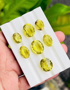 พลอยเลมอนควอตซ์ทรงรีสีเหลืองธรรมชาติ คุณภาพสูง สำหรับทำเครื่องประดับ - Product Image 5