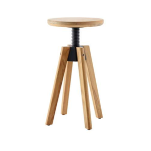 Solid Teak <b>Wood</b> Portable Modern Minimalist Outdoor Dining Home Bar <b>Stool</b>-Waterproof & Eco-Friendly - Product Image 3