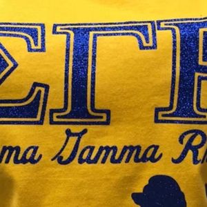 Camiseta Personalizada de Manga Corta Unisex de Sigma Gamma Rho, Camiseta Casual de Algodón Suave con Cuello Redondo y Letras de la Hermandad Griega, Venta al Por Mayor - Product Image 3