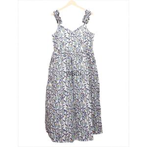 Robe longue trapèze indienne imprimée au bloc pour mariage, 100 % coton, col en V, respirante, design moderne et élégant, idéale pour l'été, vente en gros - Product Image 1