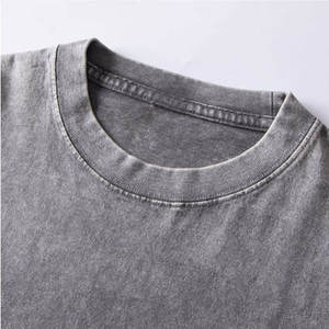 T-shirts pour hommes à manches courtes de haute qualité, effet délavé, impression de logo personnalisée, t-shirts pour hommes effet délavé - Product Image 3