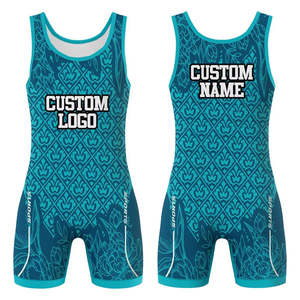 Combinaison de lutte personnalisée imprimée par sublimation pour hommes, grande taille, avec logo personnalisé, tissu haute performance - Product Image 5