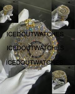 Reloj Mecánico de Acero Inoxidable para Hombre con Esfera de Cristal, Diamante Moissanite Hecho a Mano, Resistente al Agua 10 Bar - Product Image 3