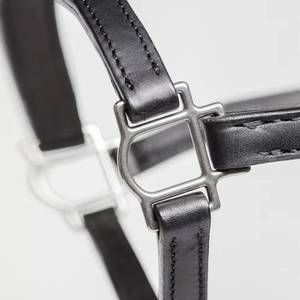 Harnais en cuir véritable pur - Quincaillerie en laiton, harnais réglable pour cheval fabriqué en Inde avec 100% de cuir véritable - Product Image 5