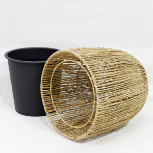 Wholesale Natural Seagrass Woven Plant Pot <b>Flower</b> Planter <b>Basket</b> with Plastic Liner Insert <b>for</b> Home Decor - Product Image 6