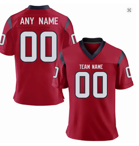 Maillot de football américain rouge personnalisé, maillot de football personnalisé avec nom et numéro de l'équipe, pour fans, hommes, femmes, jeunes, enfants, streetwear - Product Image 5