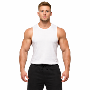 Débardeur de sport sans manches respirant et écologique pour homme, idéal pour l'été, imprimé, vêtement de fitness, fabricant OEM - Product Image 1