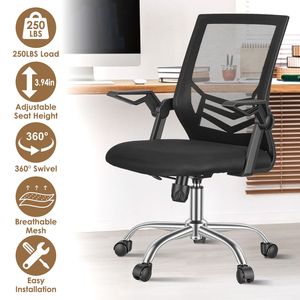 Sedia da Ufficio Ergonomica con Reclinazione a 135 Gradi, Altezza Regolabile 3,94 Pollici, Cuscino in Spugna Vergine, Design a Rete - Product Image 1