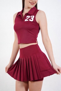 Jupe de pickleball et de tennis personnalisée de haute qualité avec logo, nouvelle collection pour femmes, coupe ajustée, respirante, anti-humidité, séchage rapide, uniforme de tennis - Product Image 5