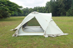 Tente de camping dôme toutes saisons en polytaffetas 75D imperméable avec poteaux en fibre de verre, origine Vietnam, équipement de camping, bâche. - Product Image 5