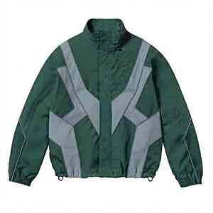 Chándal Deportivo para Hombre, Estampado, Cuello Redondo, Verde, Nailon, Manga Larga, Cierre de Cremallera, Corte Regular, Invierno, Resistente al Viento e Impermeable, 2 en 1 - Product Image 5