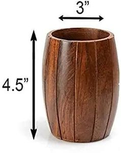 Jarrón de Flores Rústico de Madera, Maceta en Forma de Barril para Decoración del Hogar, Jarrón Decorativo de Madera para Sala de Estar, Ventana o Mesa - Product Image 5