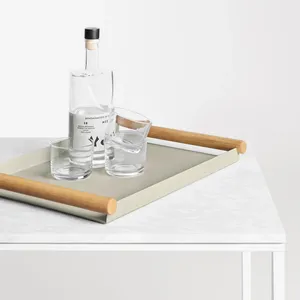 Handmade Aluminum Tray for Contemporary Coffee Table Decoration and Home Decor CollectionMatte Finish <b>Ceramic</b> Eco-Friendly - Product Image 1