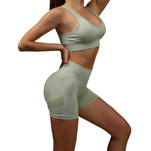 Conjunto de Yoga Transpirable, Ecológico, de Secado Rápido, Spandex, Poliéster, Conjuntos de Alta Calidad para Mujer, Conjunto de 2 Piezas - Product Image 4