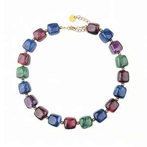 Collier bohème multi-couches noué à la main Zooying, perles en résine et acrylique en forme de nuage, bijou fantaisie exagéré pour femme, Noël - Product Image 2