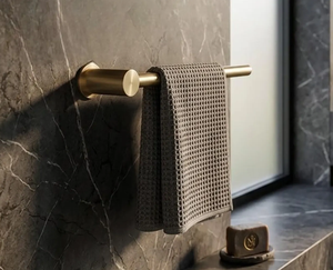 Best Hotel Use Bathroom <b>Wall</b> Mounted Towel Rack with Heater Stainless Steel Single Towel Bar Modern Design 40cm Length - Product Image 3