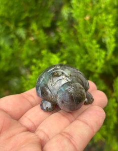 Estatua de Tortuga de Labradorita Natural Tallada a Mano, Figura de Tortuga de Piedra Preciosa, Cristal Decorativo para Decoración del Hogar, Regalo - Product Image 2