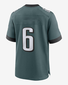 Maillot de football américain personnalisé surdimensionné respirant à col en V pour le jour du match, style Hip-Hop, avec impression par transfert thermique, marque privée pour équipe - Product Image 4