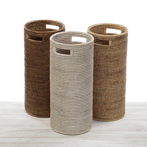 ที่วางร่มหวายสานทรงกลม ตะกร้าจัดระเบียบทางเข้า ตะกร้าเก็บของทำมือ - Product Image 4