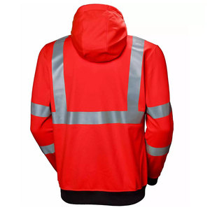 Vêtements de travail d'hiver à manches longues haute visibilité pour la construction, sweats à capuche avec bandes réfléchissantes, vêtements de sécurité, sweats à capuche zippés - Product Image 6