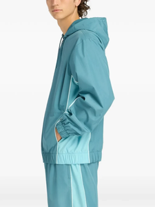 Chaqueta Cortavientos con Capucha para Hombre, Color Sólido, Cierre de Cremallera, Deportiva, Casual, Primavera, Material Poliéster - Product Image 3