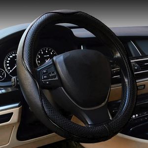 Housse de <span class=keywords><strong>volant</strong></span> de voiture MELCO, toutes saisons, universelle, cuir véritable, absorbant la transpiration, antidérapante, OLIVER, ajustement parfait, retour - Product Image 5