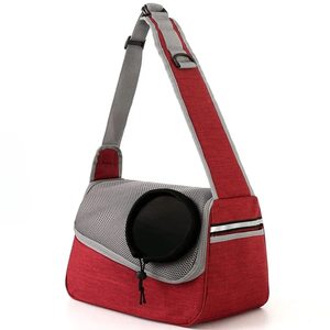 Gray Mesh Pet Sling Carrier Breathable Zipper Closure For <b>Cats</b> 5kg Capacity - Product Image 6