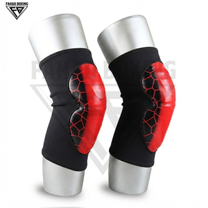 Manchons de protection pour les coudes, couleur noir et rouge, haute résistance, avec rembourrage renforcé, pour équipement sportif, boxe, MMA. - Product Image 3