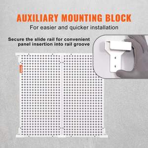 Organisateur mural en métal de 32x32 pouces, 330LBS, 25 pièces, kit de rangement d'outils pour garage et boutique, comprend 2 bacs de rangement - Product Image 6