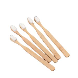 100% brosse à dents en bambou biodégradable doux Bristol voyage écologique Logo personnalisé biodégradable recyclable brosses à dents en bois - Product Image 1