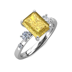 Bague de fiançailles et de mariage en argent sterling S925 avec pierre de glace concassée fantaisie 2023, coupe radiante, pour femmes, bijoux Destiny - Product Image 1