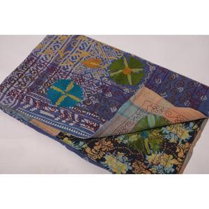 ผ้าห่มปักลายคันธา ซูซานี ทำมือ เป็นมิตรกับสิ่งแวดล้อม ซักได้ สไตล์วินเทจ ผ้าฝ้ายลายดอกไม้ โบโฮ ผ้าคลุมเตียง ผ้าห่มอินเดีย สำหรับตกแต่งบ้าน - Product Image 5