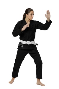 Ropa de Artes Marciales BJJ Negra de Alta Calidad, Ligera, Duradera, Mezcla de Algodón Transpirable, Totalmente Personalizable, para Hombre Adulto - Product Image 2