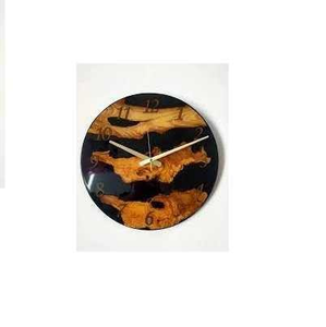Horloge murale en résine époxy bois, à aiguille unique, motif abstrait moderne, mouvement à quartz, idéale pour mariages, prix bas, la plus vendue en gros - Product Image 6