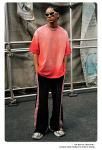 Camiseta al por mayor personalizada con efecto desgastado, estilo oversize con hombros caídos, para hombre, estilo urbano, camiseta básica de verano para hombre 2026 - Product Image 4