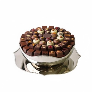 Plato de chocolate de lujo de estilo moderno, de la mejor calidad, redondo, de metal, para ocasiones especiales, en oferta. - Product Image 3