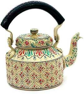 Tetera de Metal Pintada a Mano con Asa Negra, la Más Popular para Almacenar y Servir Té Caliente en Oficinas y Restaurantes - Product Image 1