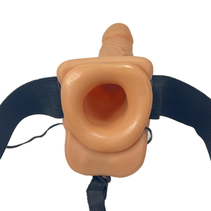 7 inch realistic hollow <b>vibrating</b> strap-on Penis sex toy Wearable dildo For Men For Women - Product Image 4