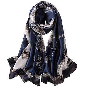 100% Silk Twill Square Scarf Custom Digital Print Women Fashion Neck Wrap <b>Shawl</b> Wholesale Bandana Headscarf OEM ODM 90x90cm - Product Image 4