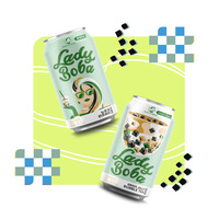 Madam Hong Taiwan 315ml Mutiara Konjac Instan Rasa Taro untuk Bubble Milk Tea, Bahan Tambahan Minuman Rasa Lembut, Kaleng Putih