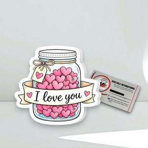 Mini tuiles pour extensions de cils Love Lash, marque privée, en acrylique magnétique, avec logo personnalisé, motif 'I Love You' en pot et plaque cœur, écologiques - Product Image 6