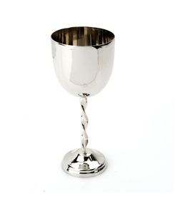 Gobelet en acier inoxydable martelé fait main de luxe, coupe à vin, verrerie, décoration d'intérieur, vaisselle de mariage, cadeau - Product Image 5