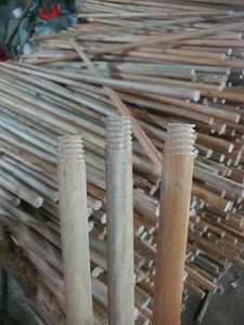 Premium Eucalyptus <b>Wooden</b> <b>Broom</b> <b>Handle</b>, Threaded / Rounded / Flat-Cut End, Durable Cleaning Tool <b>Handle</b> - Product Image 4