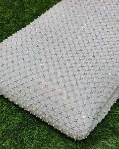 Tissu en dentelle à sequins brodés de perles pour Abaya, Kaftan, vêtements de mode, textile personnalisé, exportateur en gros - Product Image 5