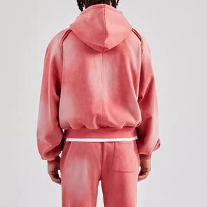 Men's Dip Dye Hoodie And Pants <b>Set</b> Casual Plus Size Fleece Tracksuit Autumn Wear 100% Cotton <b>Knitted</b> Tie Dyed Pattern - Product Image 2