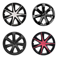 Enjoliveurs personnalisables en plastique ABS pour Tesla Model Y 19 pouces, 7 branches, style sport, noir brillant, blanc, rouge, marque privée, fournisseur en gros