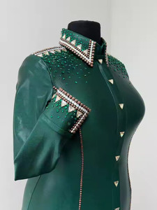 Luxury Cowgirl Western Show Shirt with Rhinestones for Rodeo Horse Show and Equestrian Events - Product Image 1